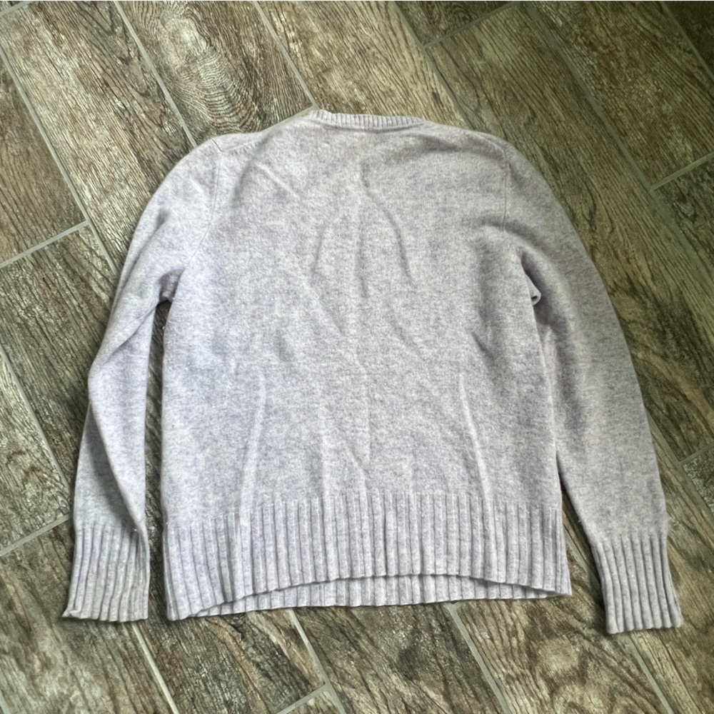 Ainsley 100% Cashmere Long Sleeve Sweater, Lavender, Women’s Large - Picture 7 of 7